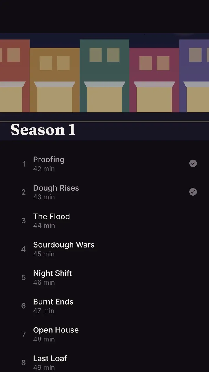 A season in the phone app