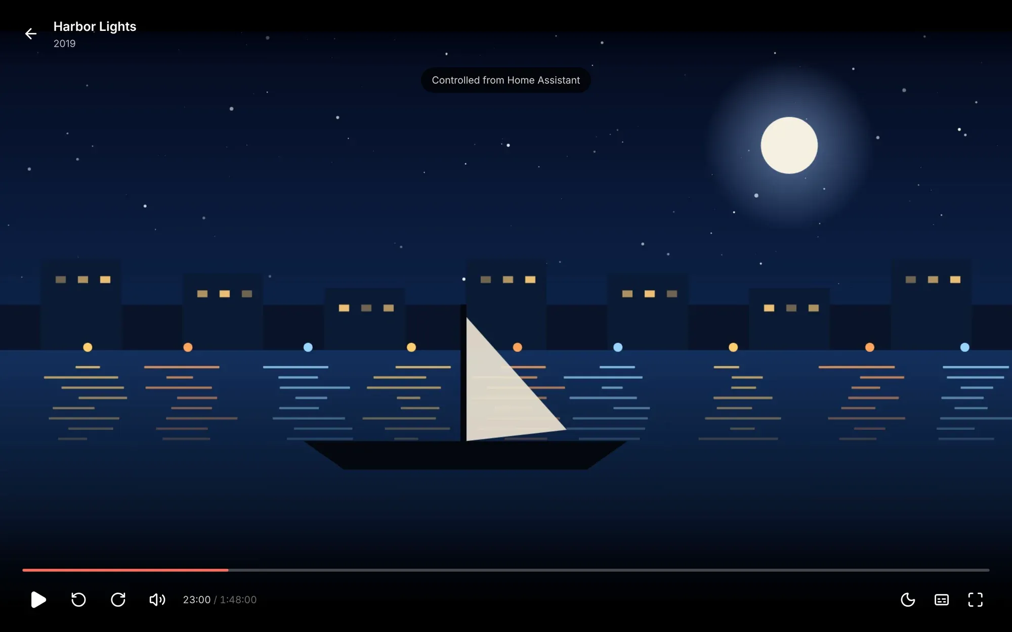 The web player showing it was paused from Home Assistant