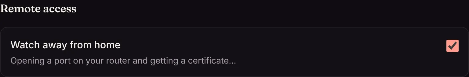 Remote access while it opens a port and gets a certificate