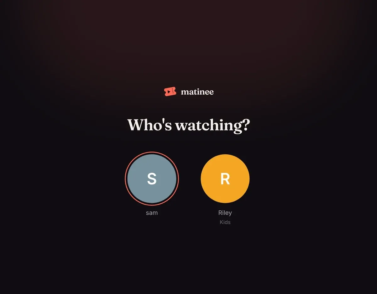 Who's watching? with a profile for each person